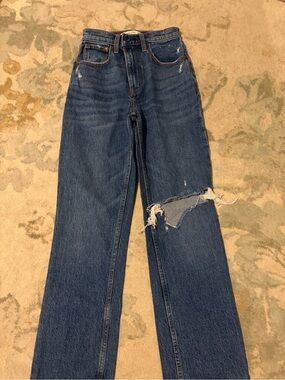 Abercrombie & Fitch Dark Blue Vintage-Look Denim Jeans